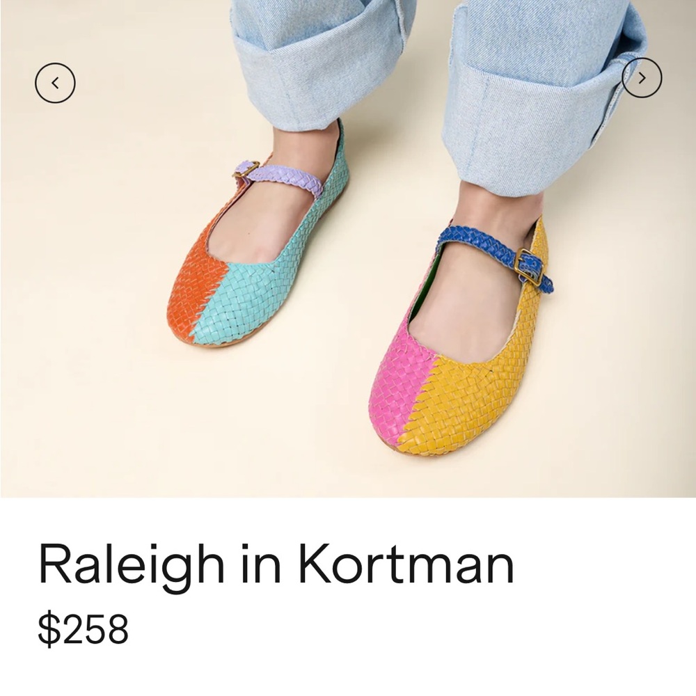 Charlotte Stone Colorful Woven Flats